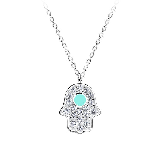 Sterling Silver Hamsa Necklace