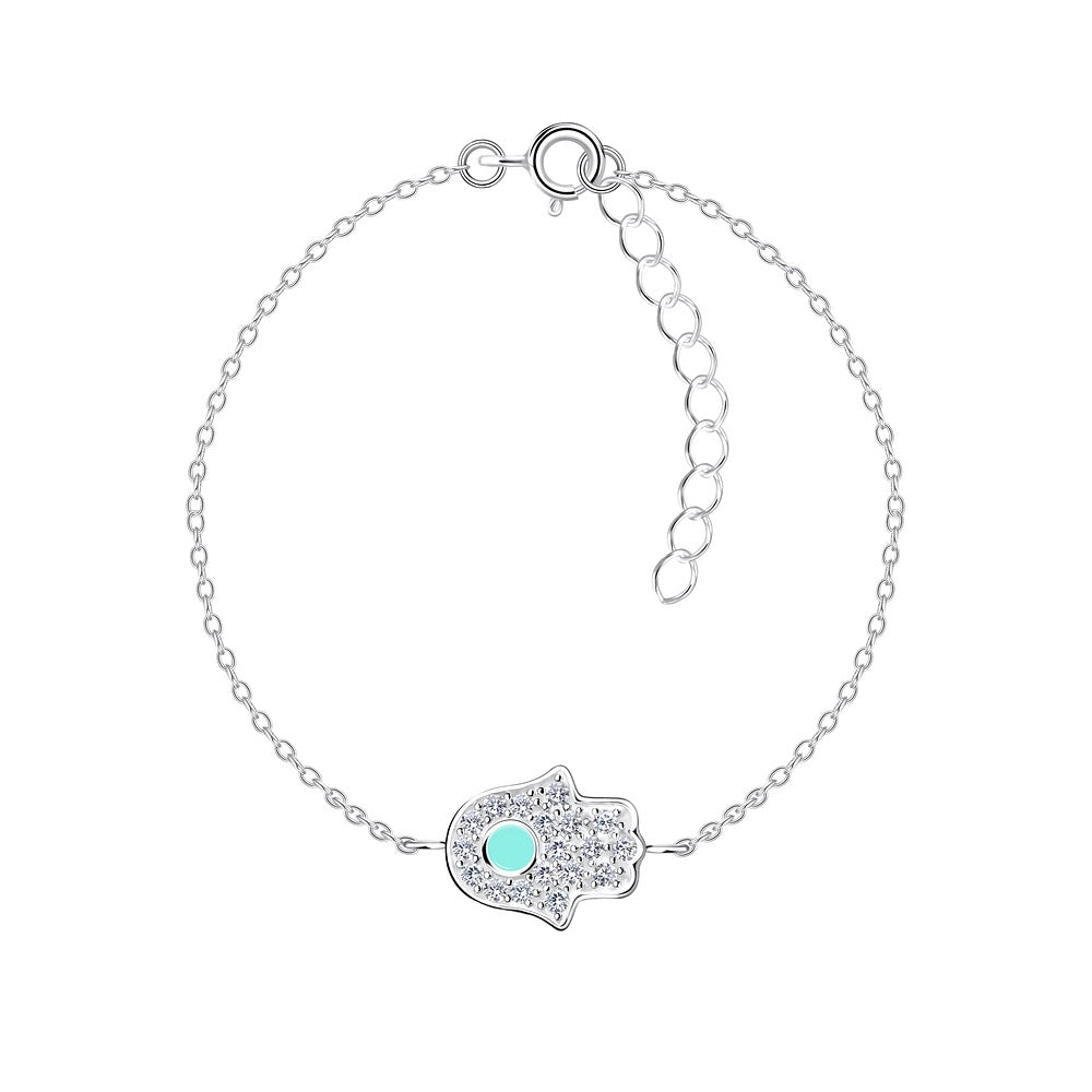 sterling silver hamsa bracelet