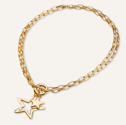 Double Star Two-Tone Neckless