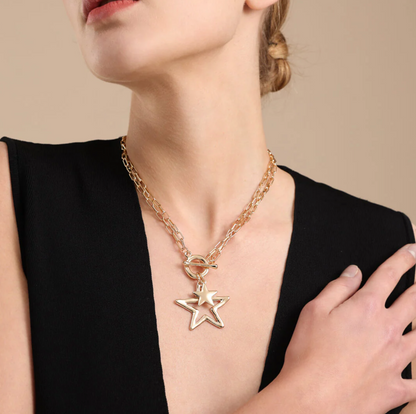 Double Star Two-Tone Neckless